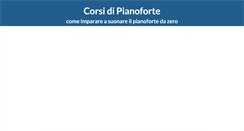 Desktop Screenshot of corsidipianoforte.com